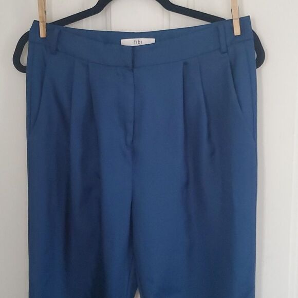 Tibi Teal Satin Pants - Picture 2 of 10